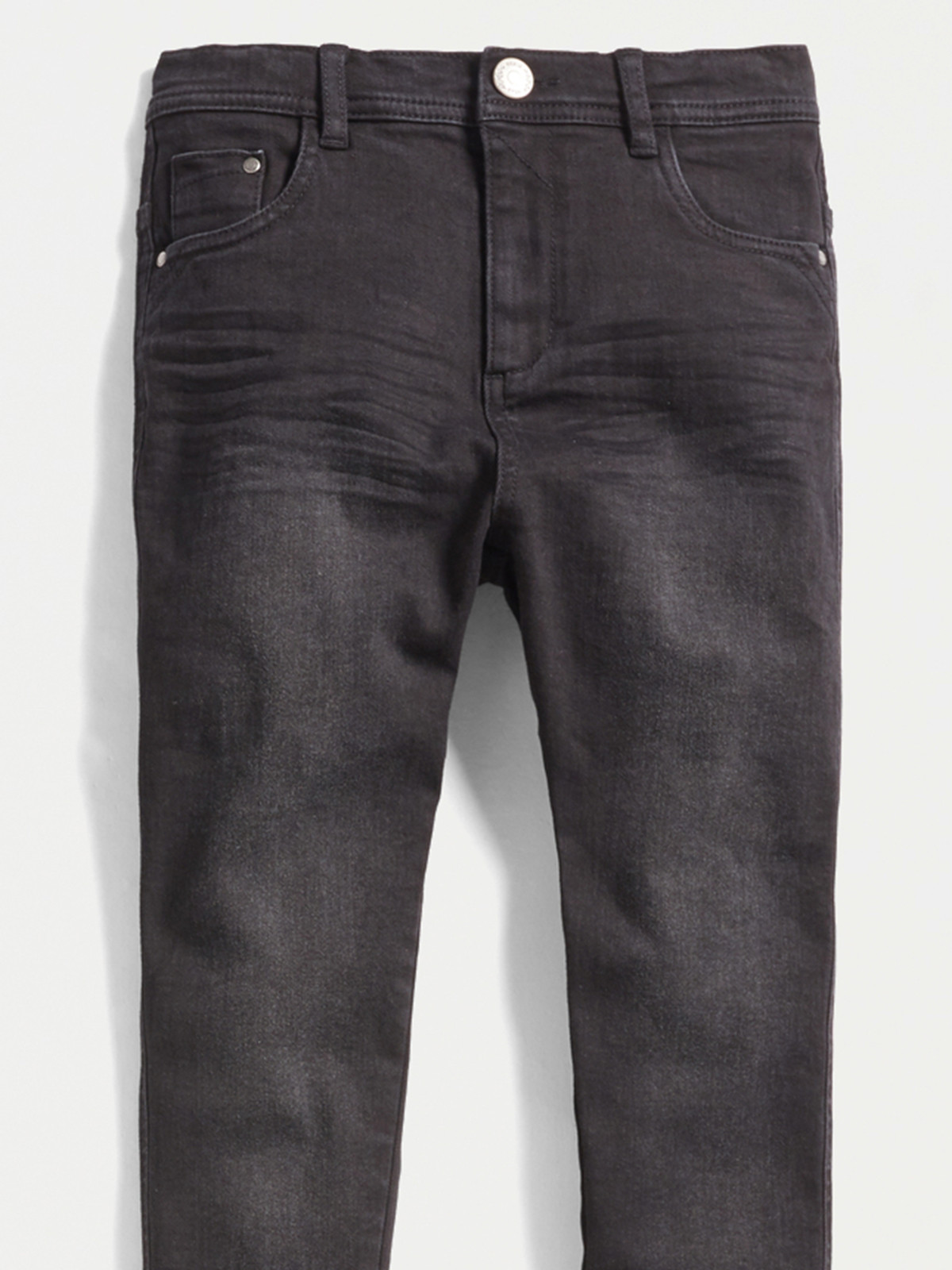 Jean fille taille haute noir (10-16A)