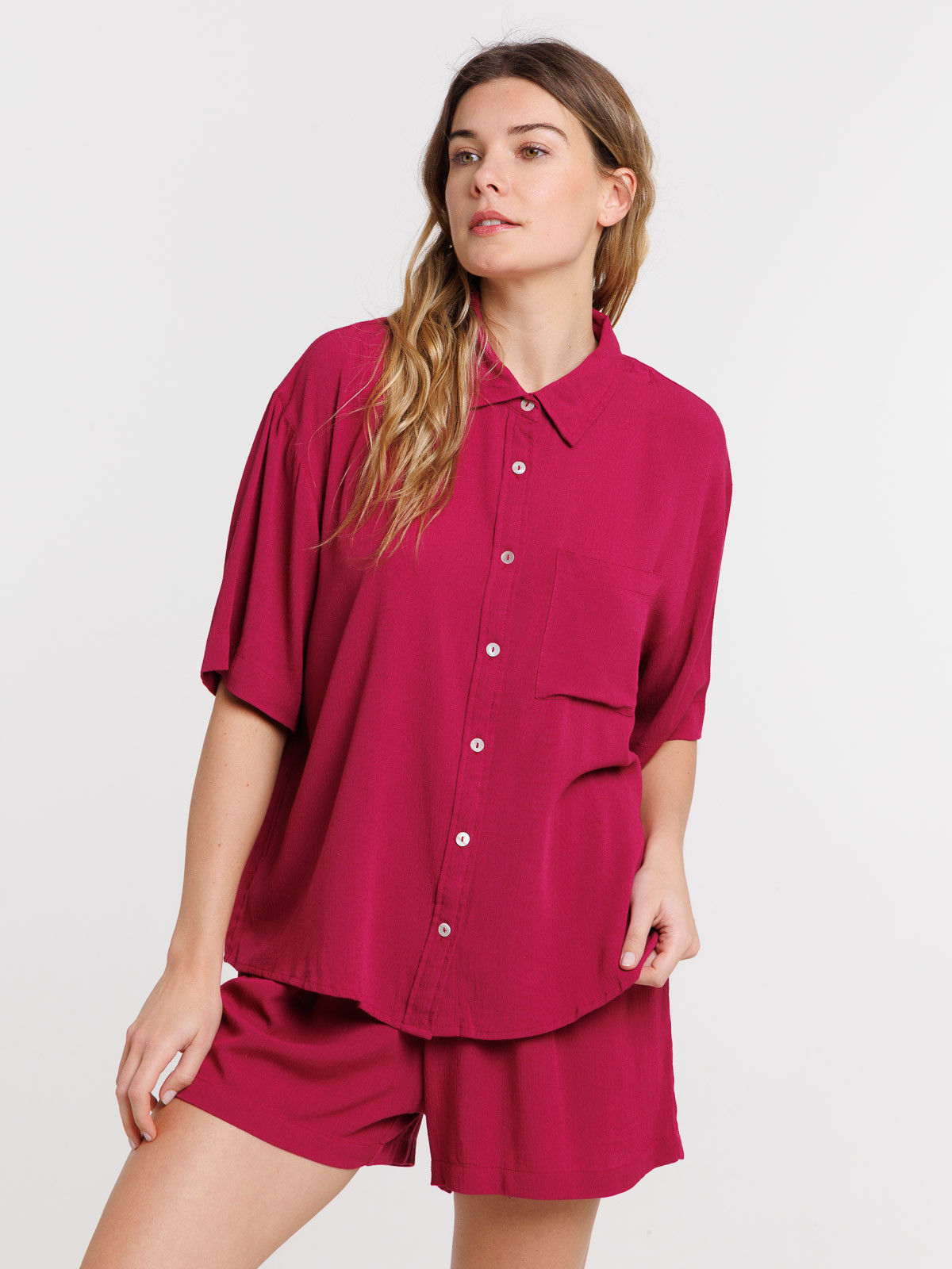 Pyjashort femme coloris plum