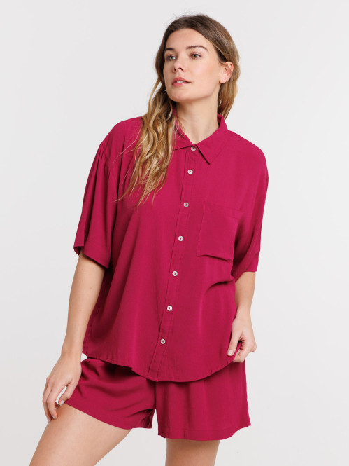 Pyjashort femme coloris plum