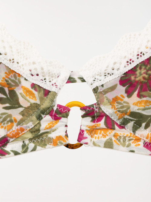 Bustier motif floral femme...