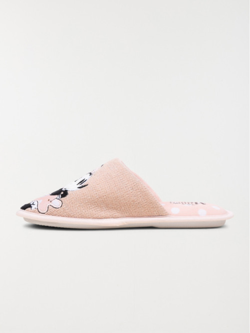 Chausson rose Minnie femme (36-41)