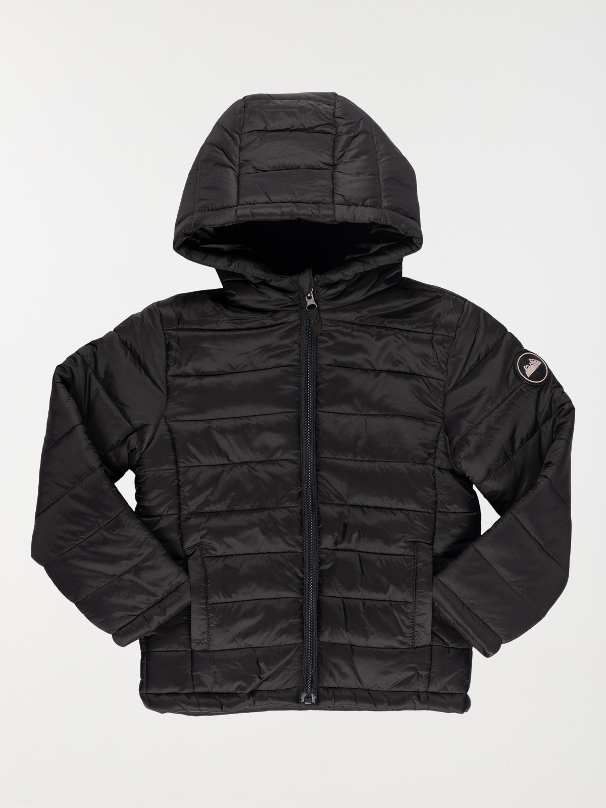 Doudoune légère noire garçon (3-12A)