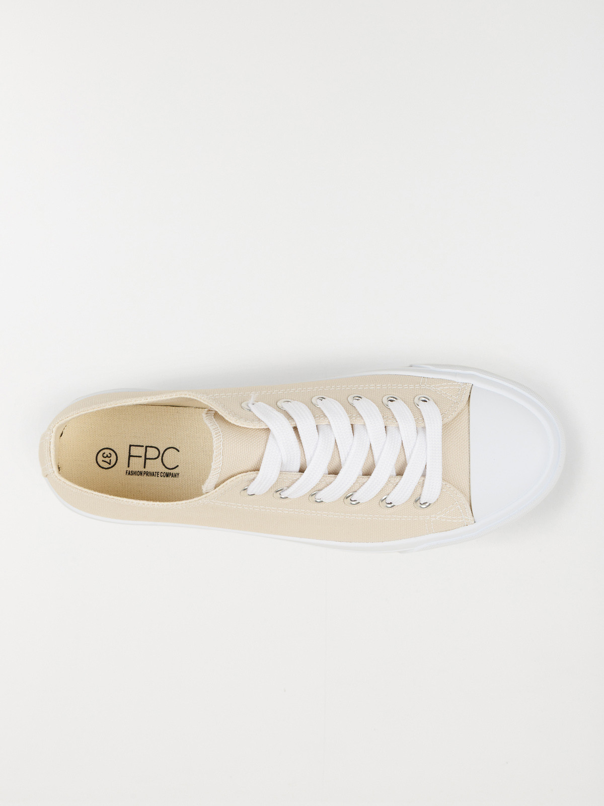 Tennis toile basse femme beige (36-41)