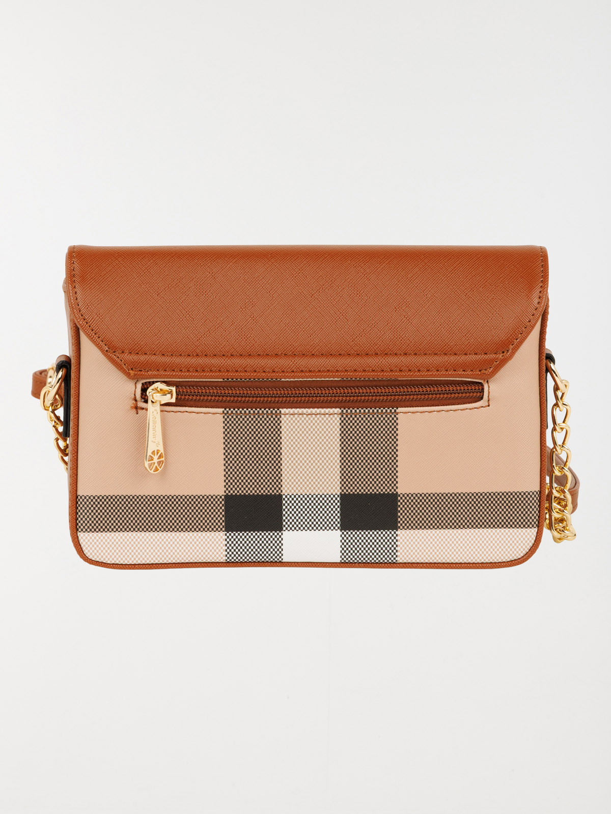 Sac à main imprimé rabat uni femme