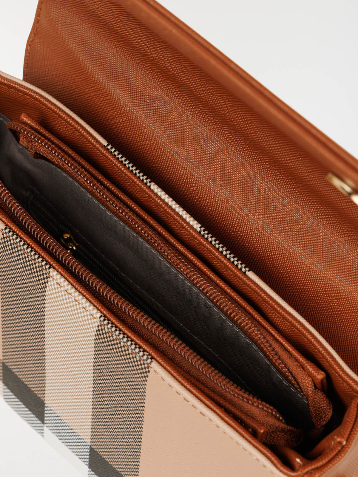 Sac à main imprimé rabat uni femme