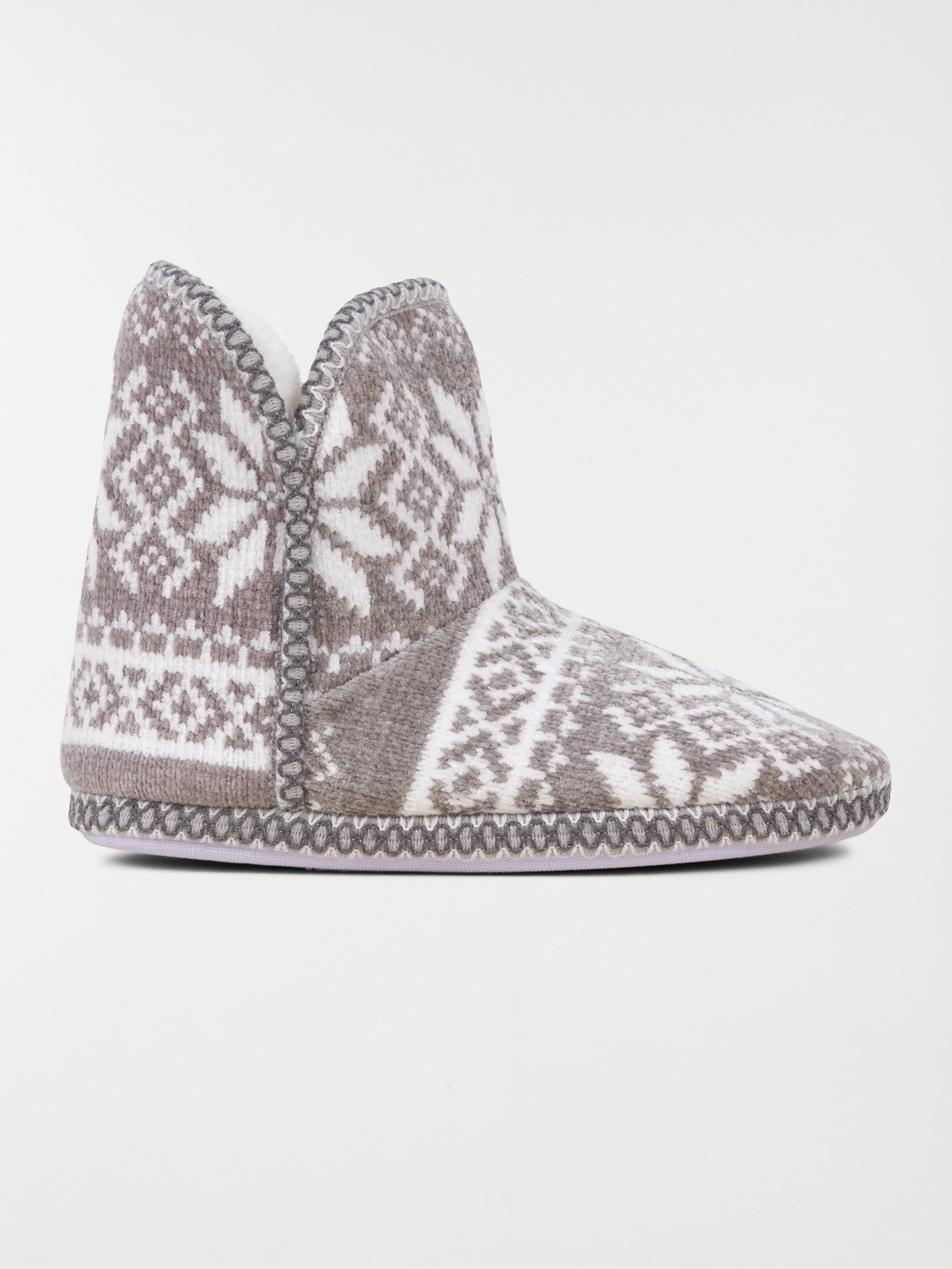 Chausson botte imprimé femme (36-41)