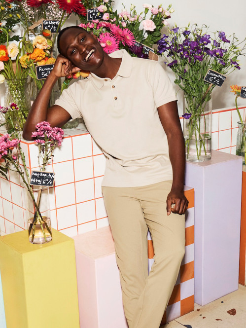 Polo coloris lin homme