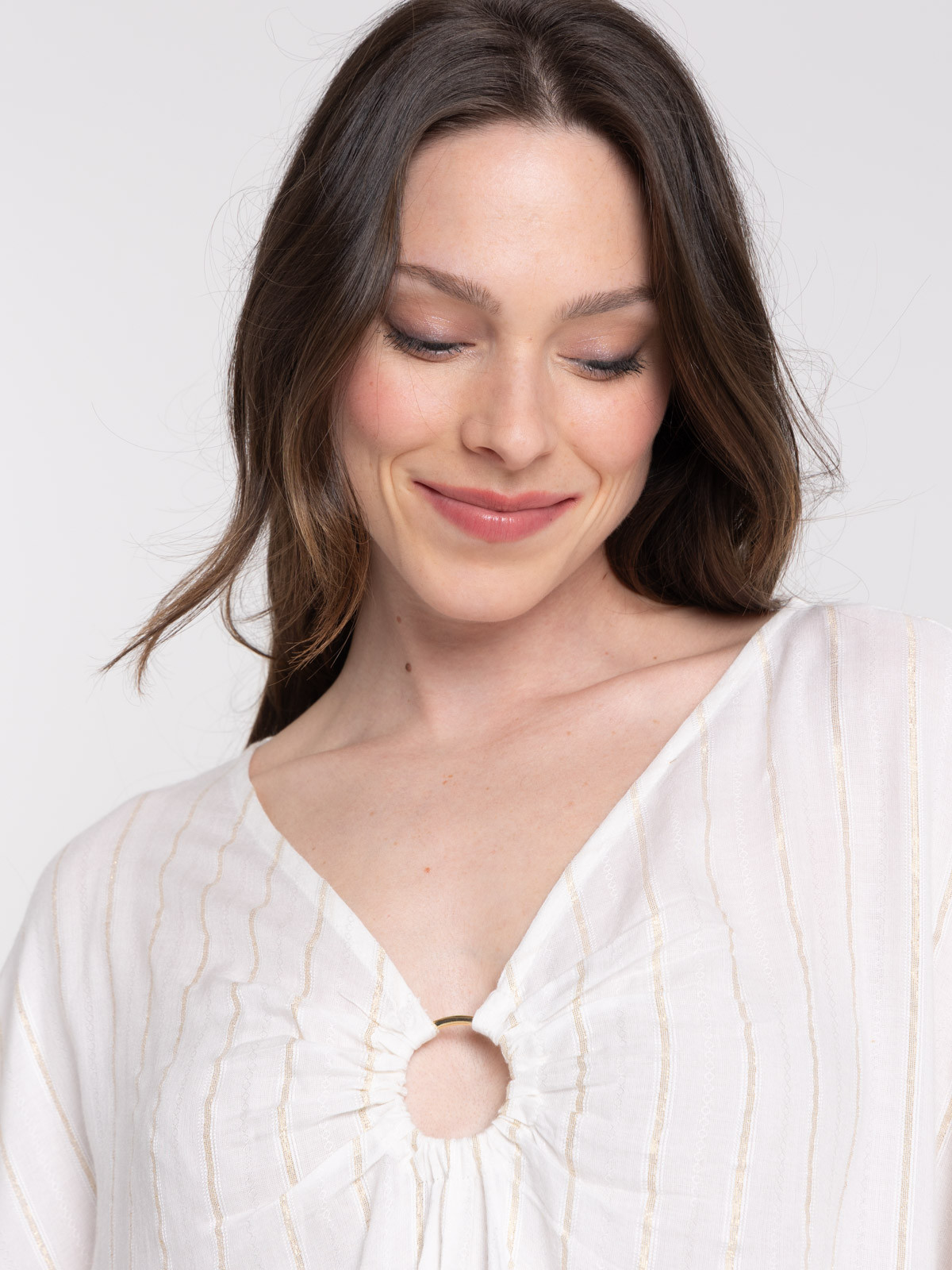 Robe courte rayée femme