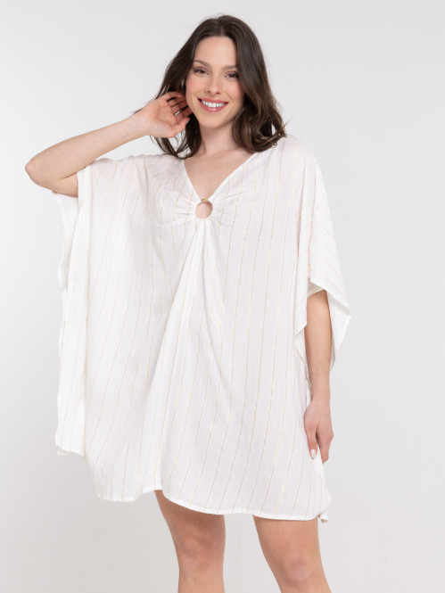 Robe courte rayée femme