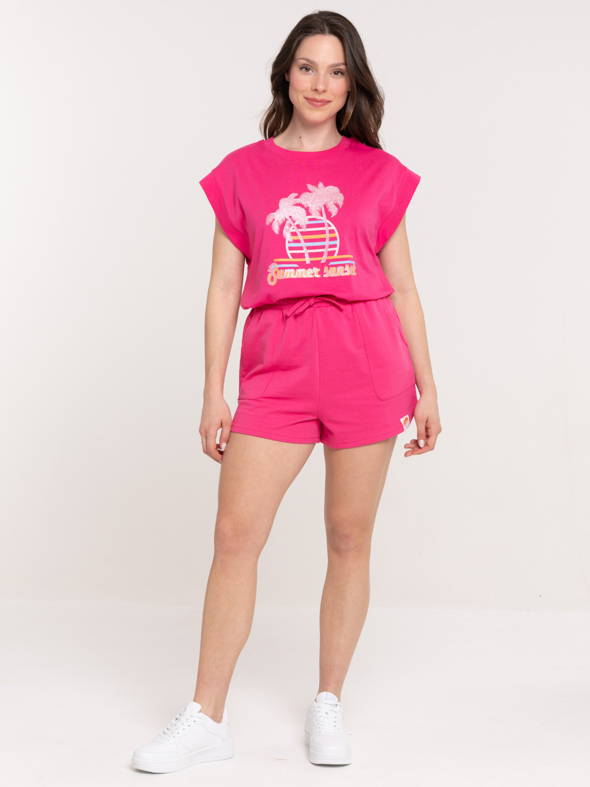 Short coloris magenta femme