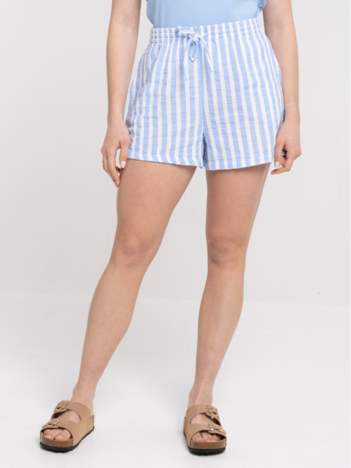 Short à rayures femme