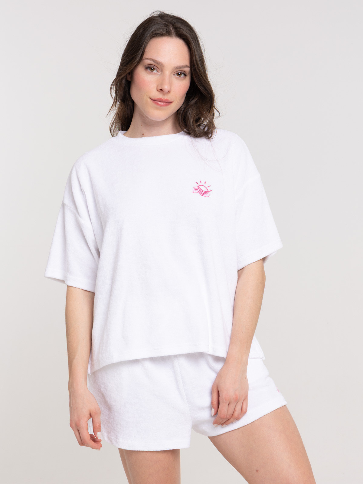 Tee-shirt éponge blanc femme Tee-shirt éponge blanc femme