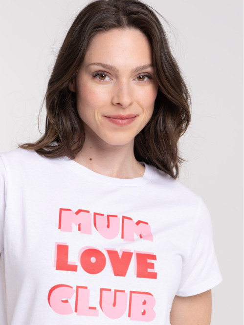 Tee-shirt Mum love club femme