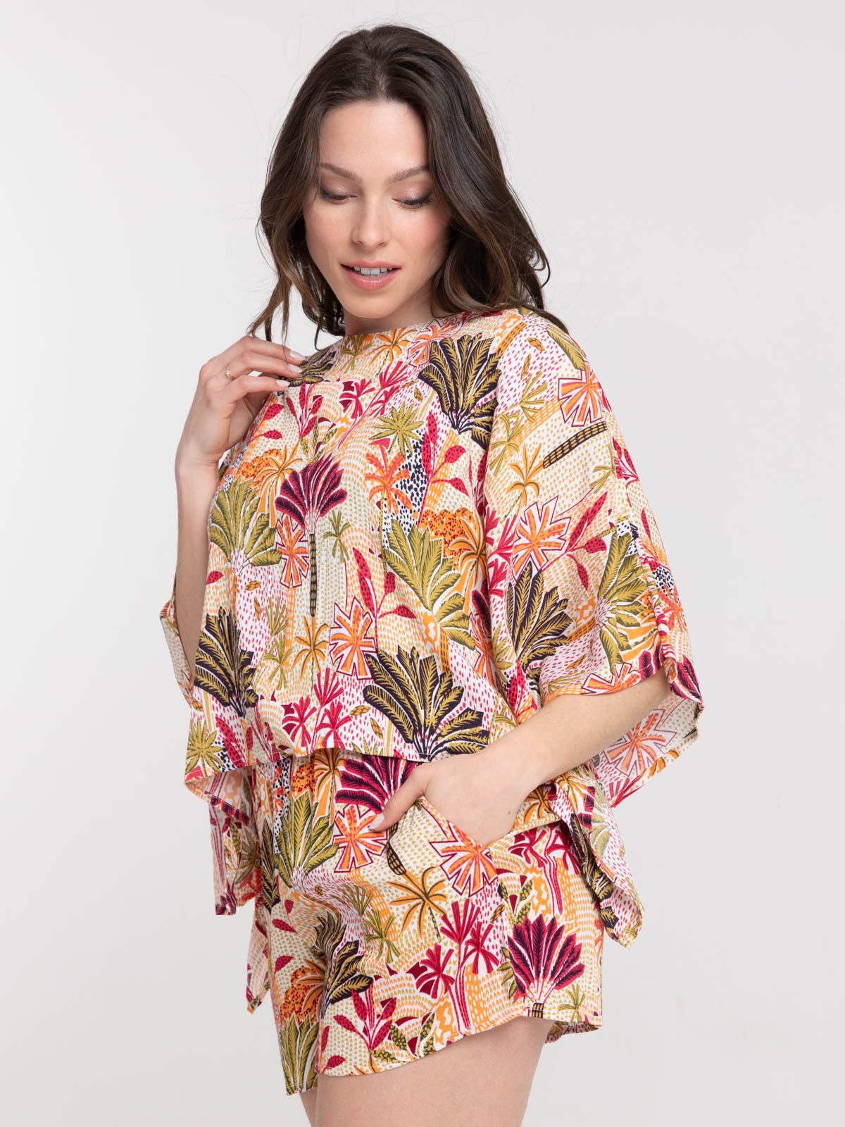 Chemise manches courtes tropicale femme Chemise manches courtes tropicale femme