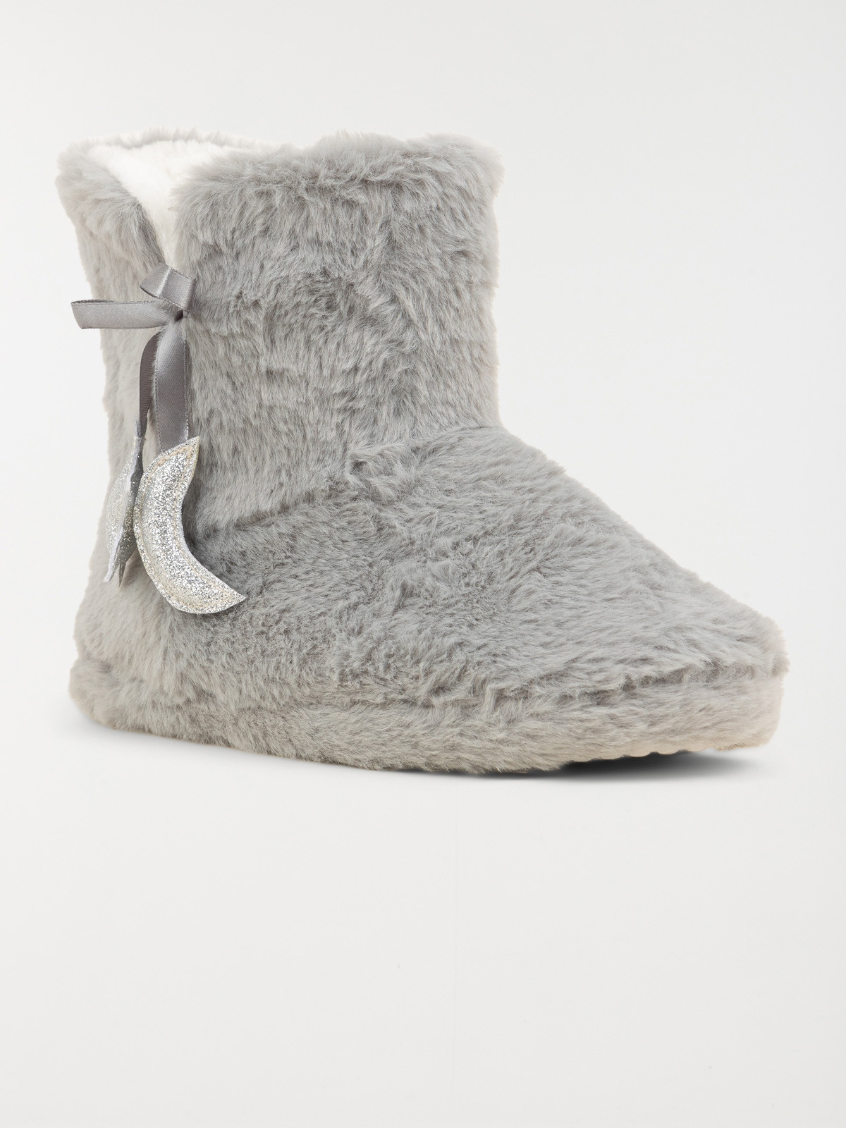 Chausson botte lune femme gris (36-41)