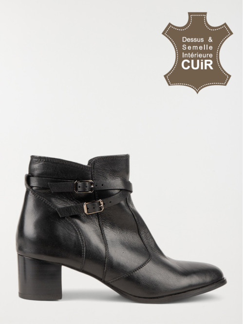 Bottines à talons femme noir (36-41) Bottines à talons femme noir (36-41)