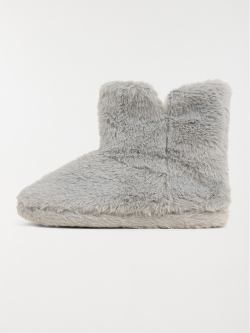 Chausson botte lune femme gris (36-41)