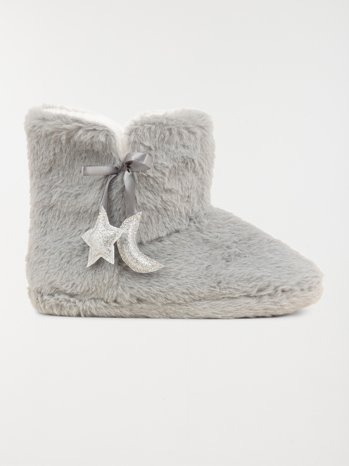 Chausson botte lune femme gris (36-41)