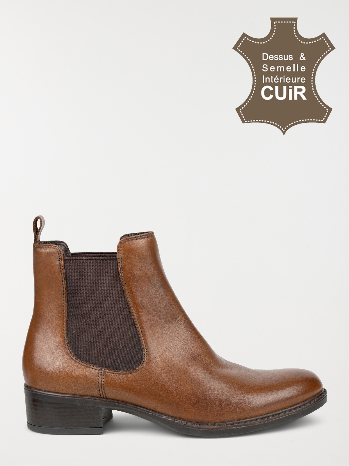 Bottines plates femme marron (36-41) Bottines plates femme marron (36-41)