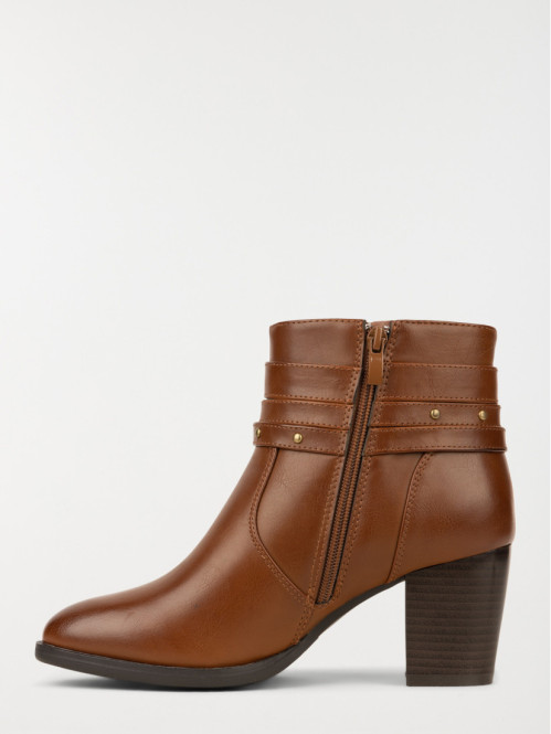 Bottine multibride marron...