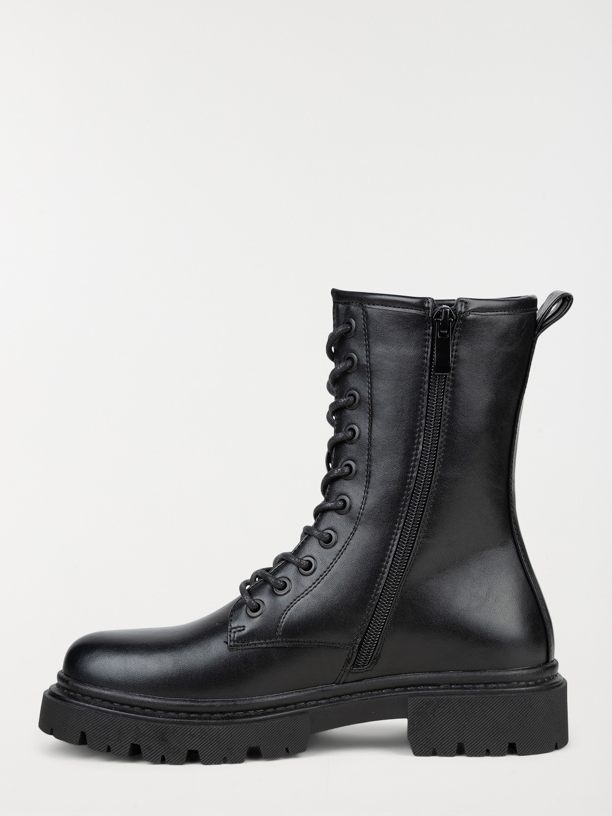 Bottine lacet et zip femme noir (36-41)