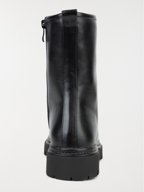 Bottine lacet et zip femme noir (36-41)