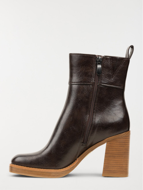 Bottines coloris moka femme...