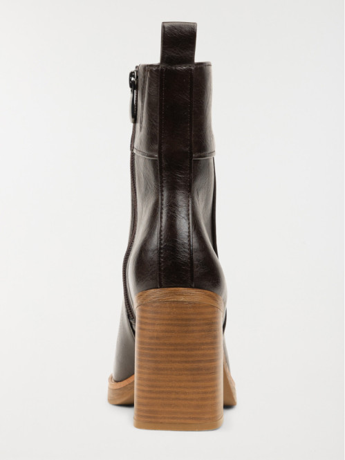 Bottines coloris moka femme...