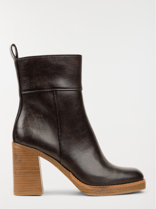 Bottines coloris moka femme...