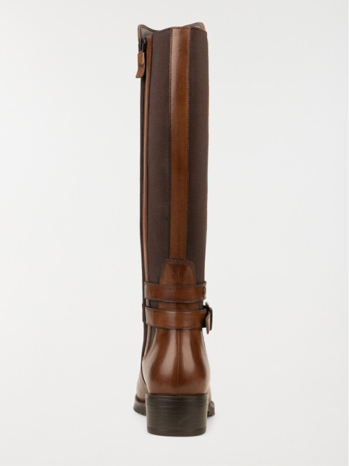 Bottes cognac foncé femme...