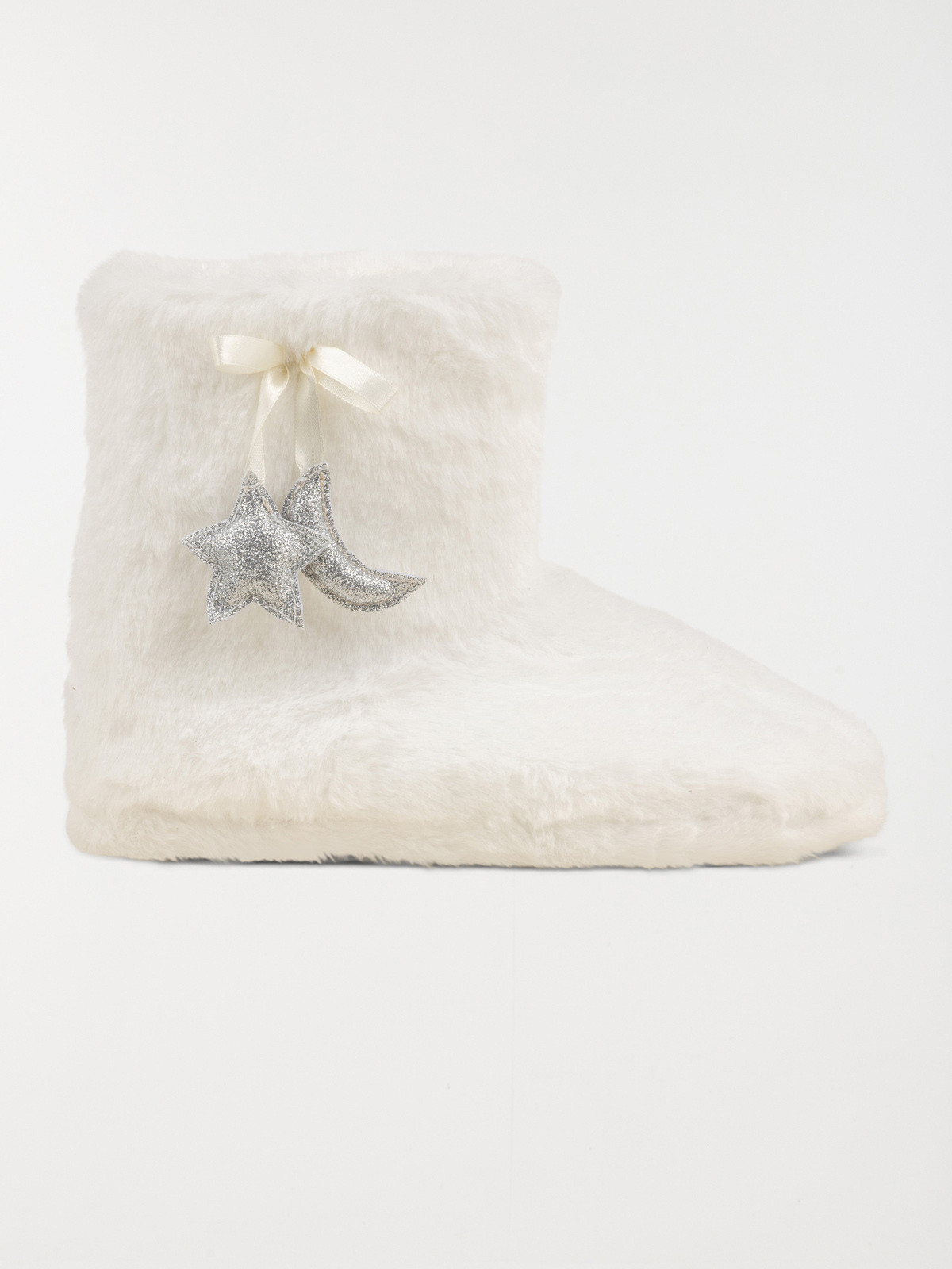 Chausson botte lune femme blanc (36-41)