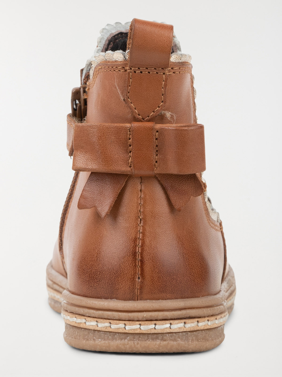Bottines noeud fille tan (24-30)