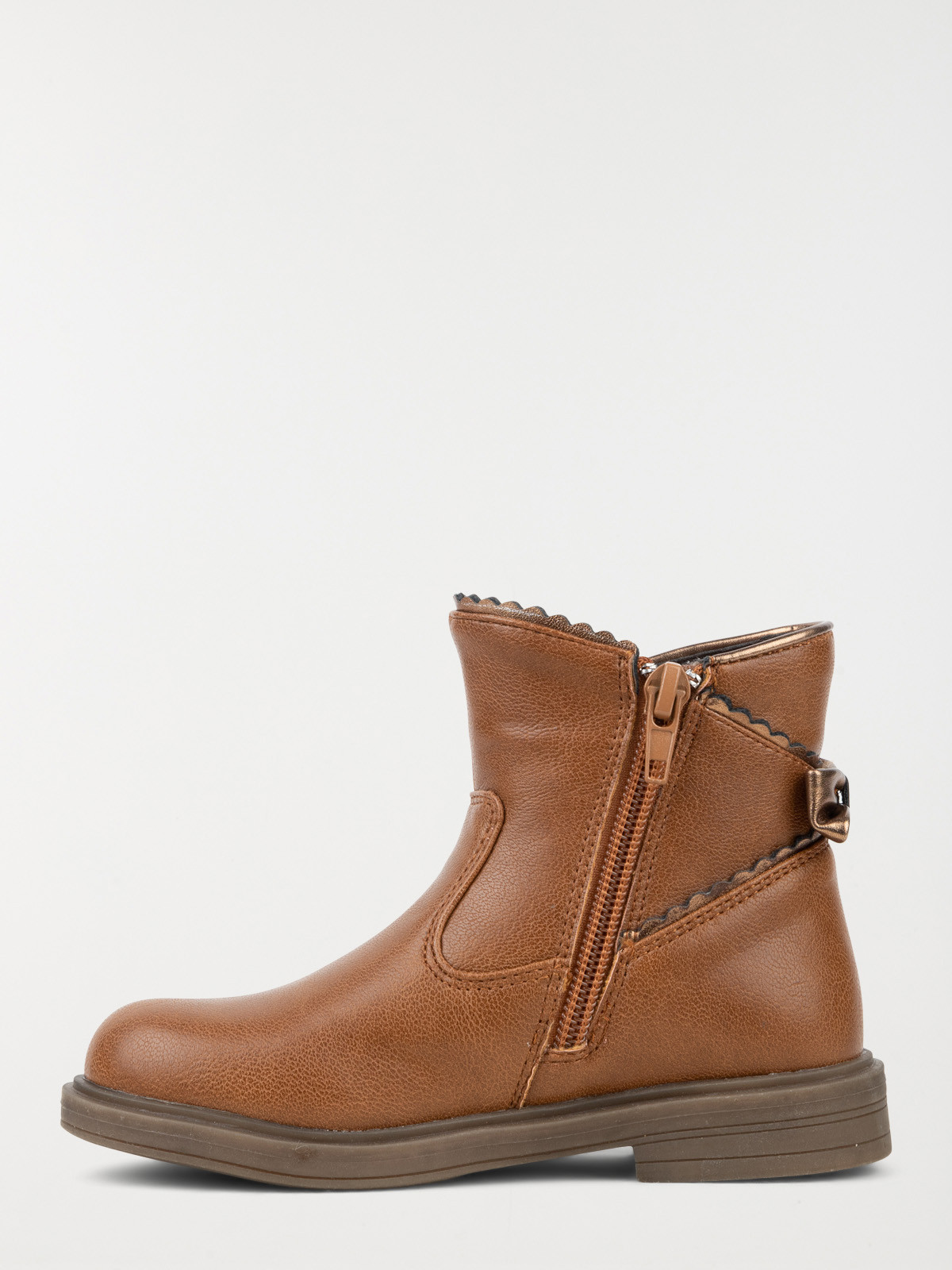 Bottines marrons noeud fille (25-30)