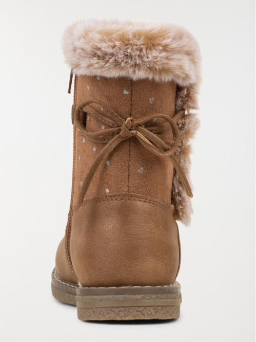 Bottes marrons fourrées...