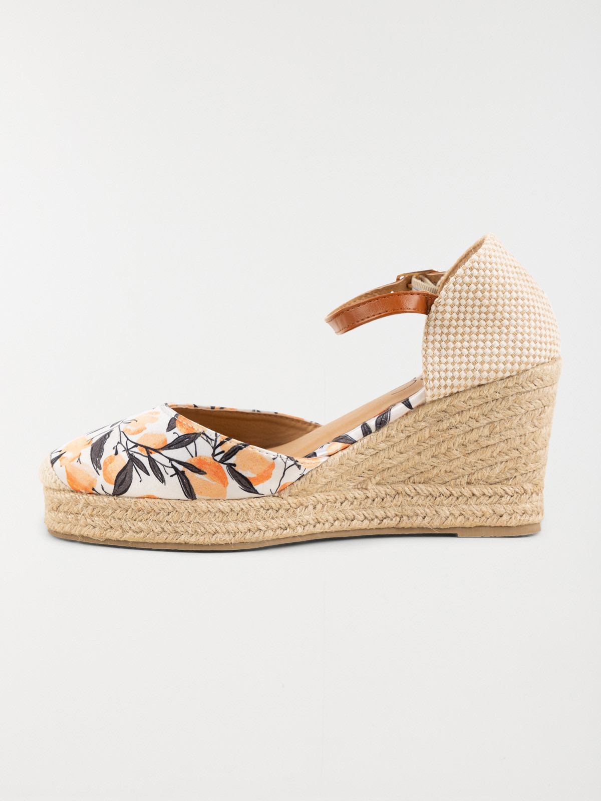 Sandale compensée fleurie femme (36-41)