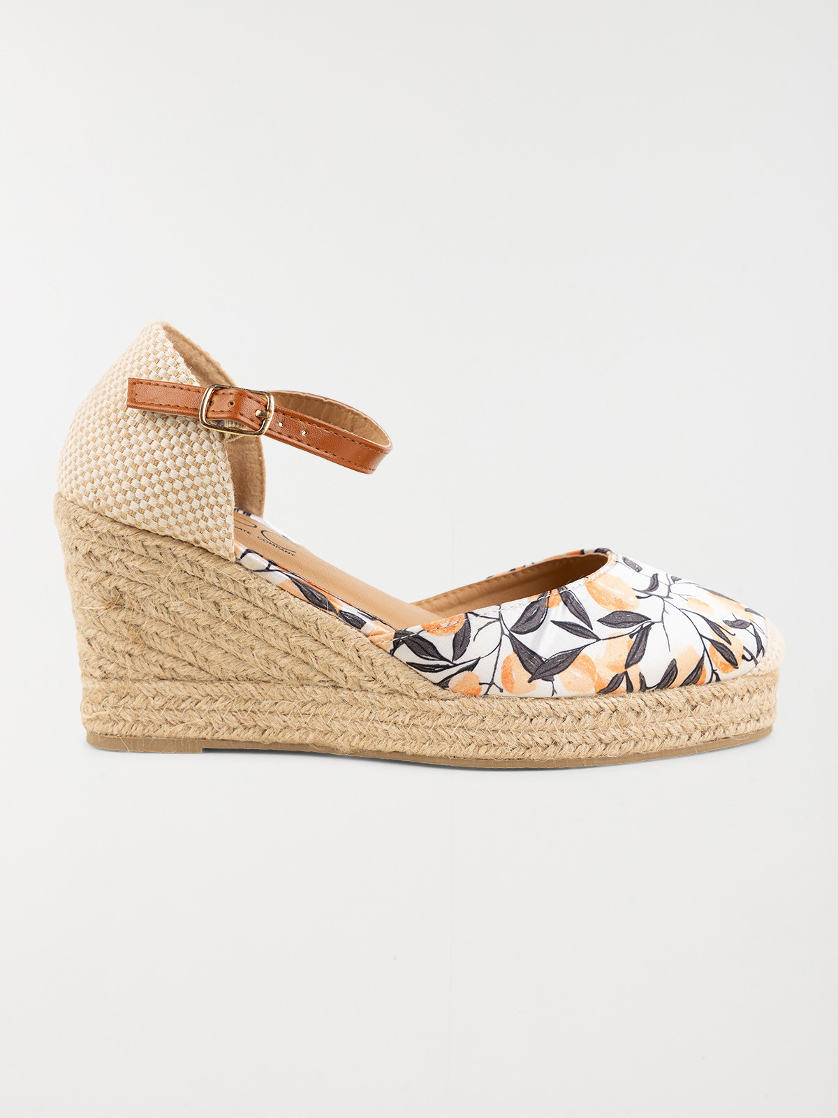 Sandale compensée fleurie femme (36-41)