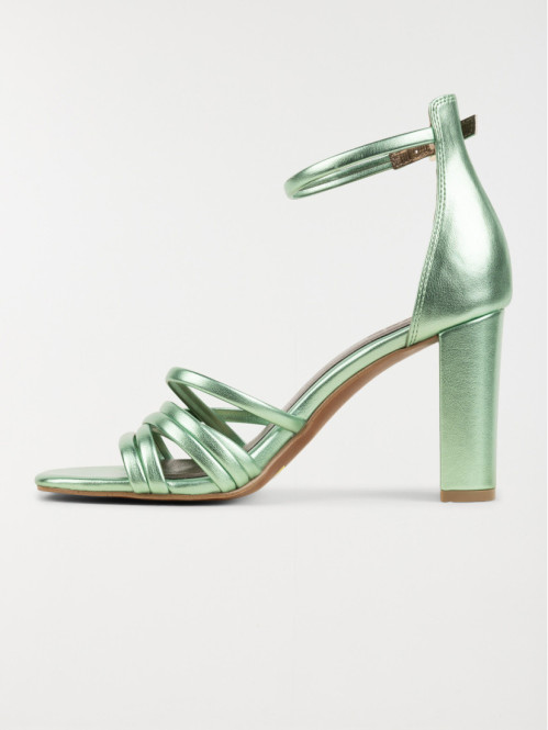 Sandale verte femme talon...