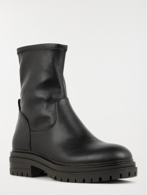 Bottines plates noires femme (36-41)