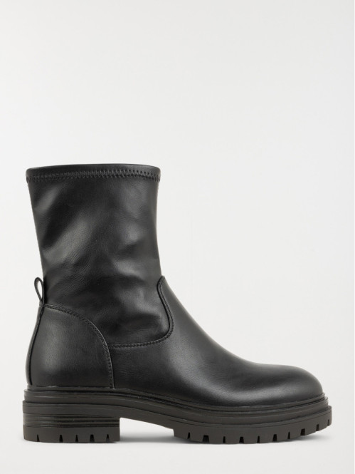 Bottines plates noires femme (36-41)