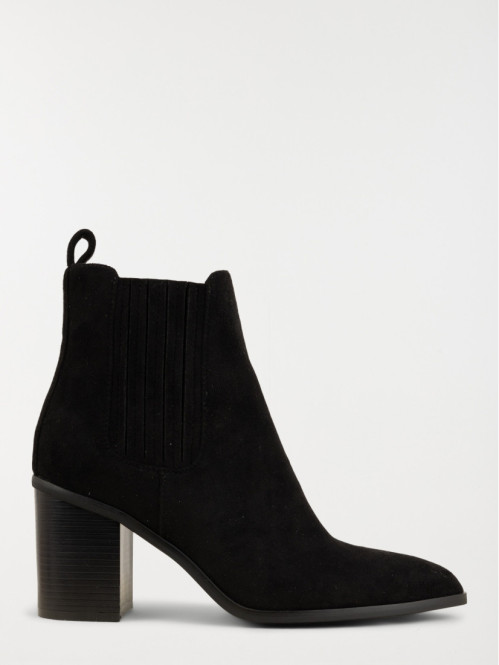 Bottines noires suédines...
