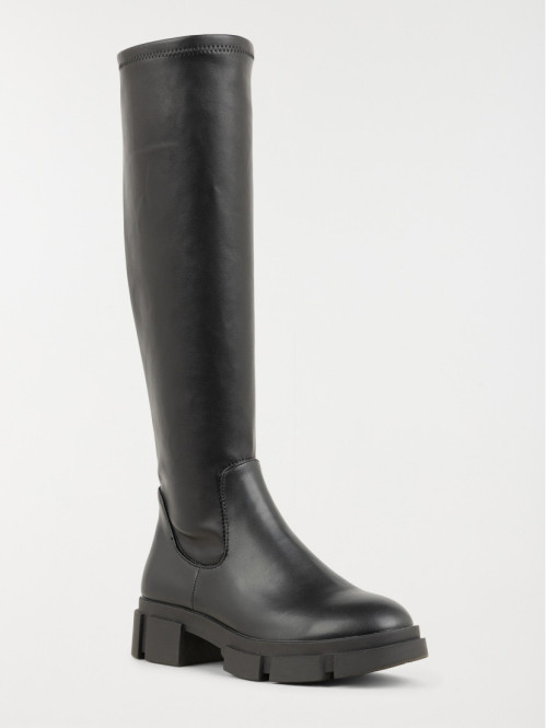 Bottes noires plates femme...