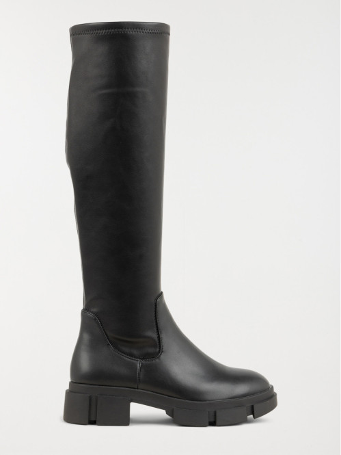 Bottes noires plates femme...