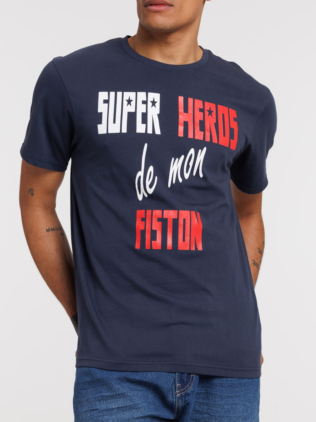 T-shirt super héros de mon fiston homme T-shirt super héros de mon fiston homme
