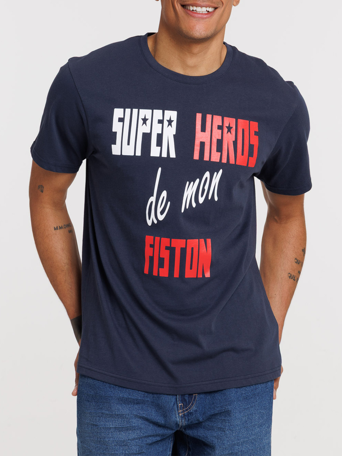 T-shirt super héros de mon fiston homme T-shirt super héros de mon fiston homme