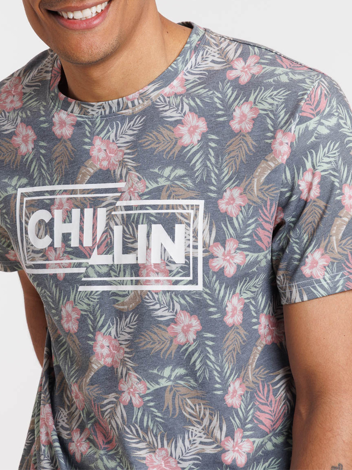 Tee-shirt feuillage tropical homme Tee-shirt feuillage tropical homme