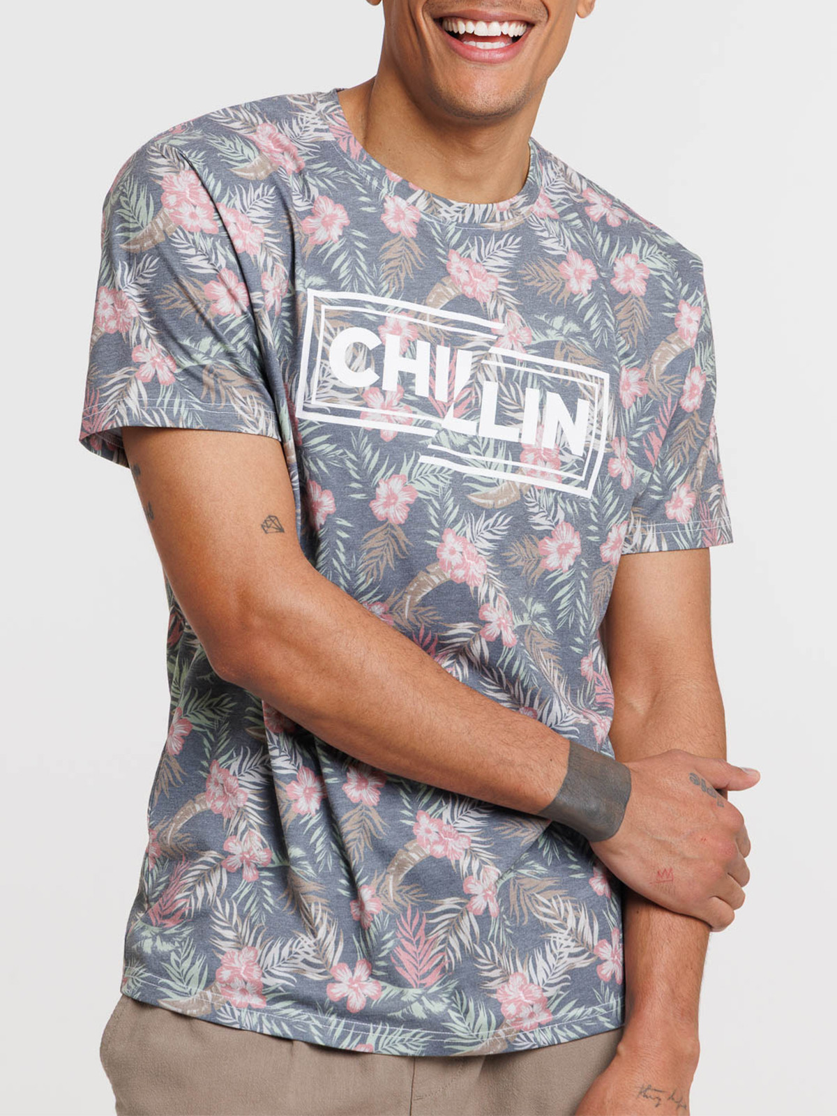 Tee-shirt feuillage tropical homme Tee-shirt feuillage tropical homme