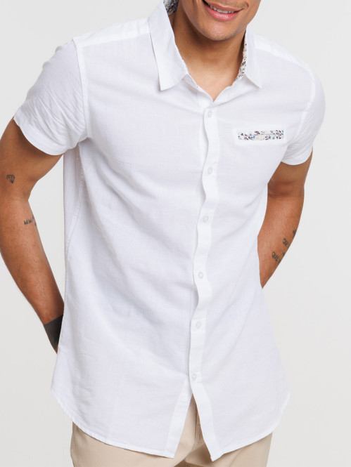 Chemisette blanche homme