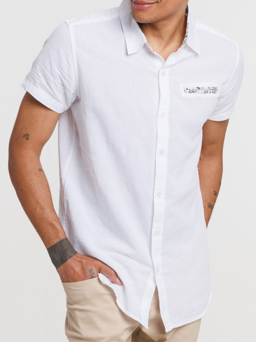 Chemisette blanche homme