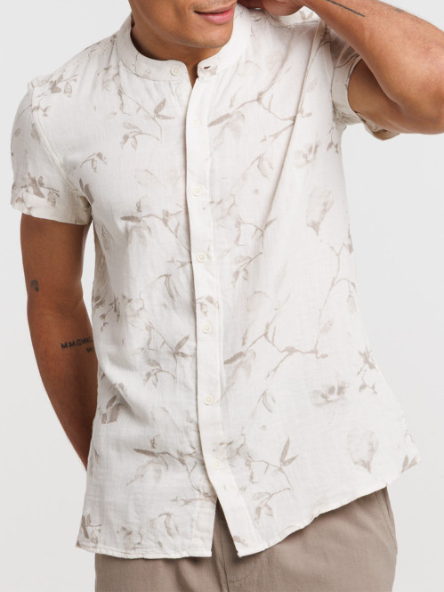 Chemisette motif floral homme