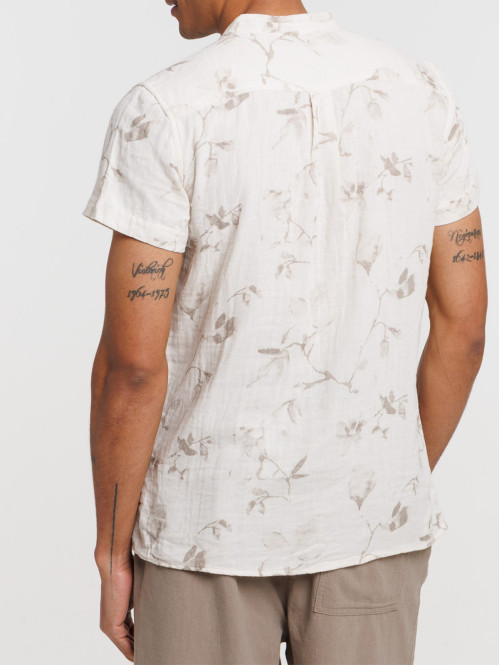 Chemisette motif floral homme